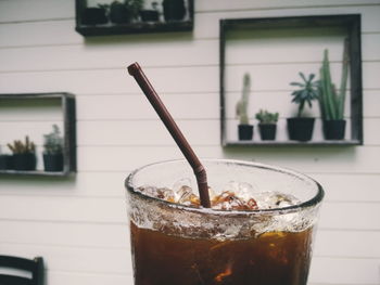 Close-up of coffee on table