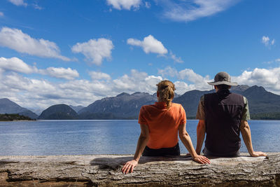 Tourists on mountain