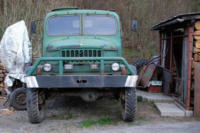 Vehicle parked on land