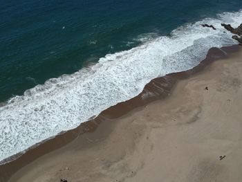 High angle view of beach