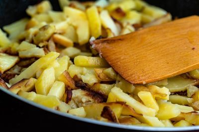 Close-up of meal served in plate