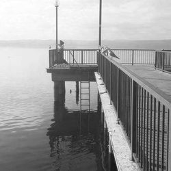 View of pier in sea