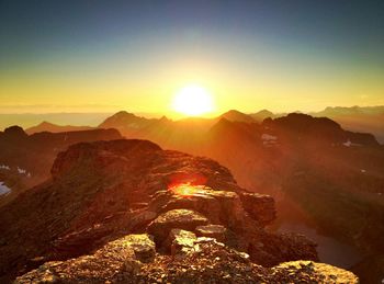 Sunset over mountain