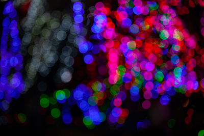 Defocused image of illuminated lights