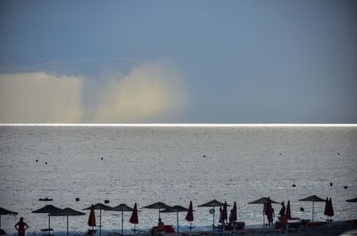 Panoramic view of beach against sky