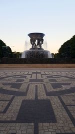 View of fountain against sky