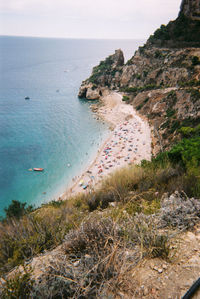 High angle view of beach against sky