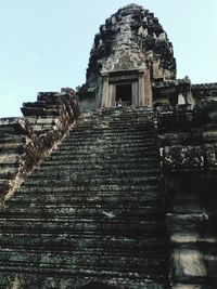 Low angle view of temple against clear sky