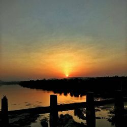 Scenic view of sunset against sky