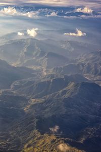 Aerial view of clouds over landscape