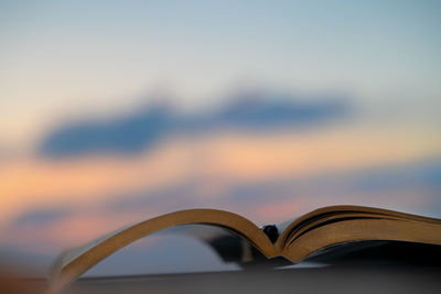 Close-up of open book