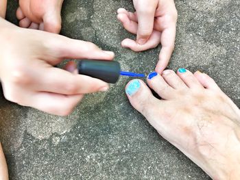 Close-up of baby hand