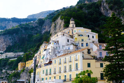 Tourist with landscape view at amalfi coast famous landmark at italy.