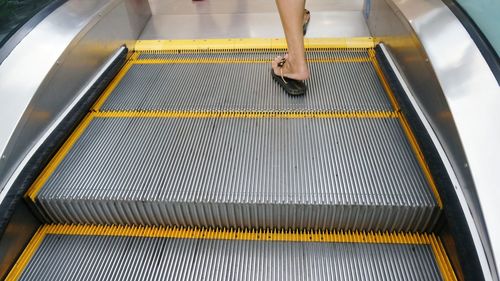 View of escalator