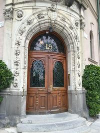 Entrance of building