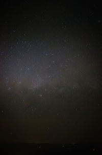 Low angle view of star field against sky at night