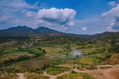 Scenic view of landscape against sky