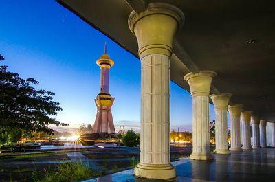 Building with columns in background