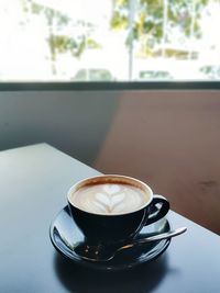 Close-up of coffee on table