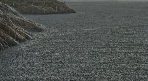 High angle view of sea shore