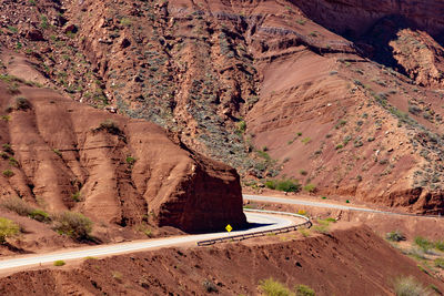 Road amidst rock formations
