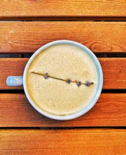 Directly above shot of coffee on table