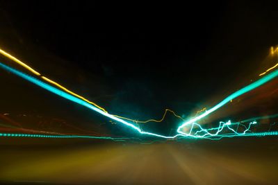 Light trails at night