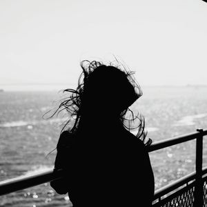 Woman looking at sea