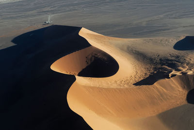 Sand dunes in a desert