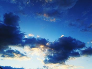 Low angle view of clouds in sky