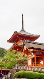 View of temple building against sky