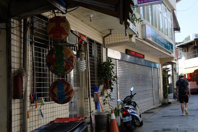 Clothes hanging on built structure