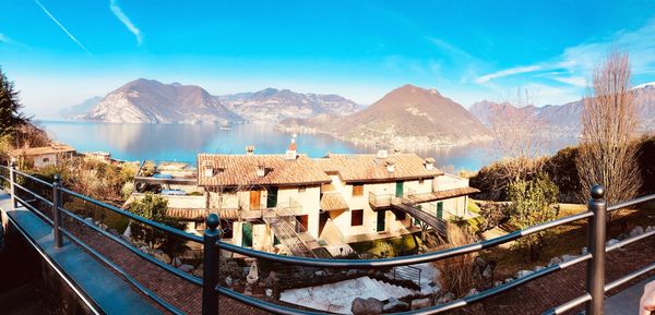 Panoramic view of mountains against sky