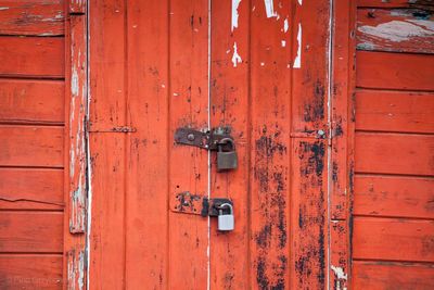 Close-up of closed door