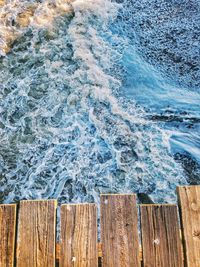 Close-up of wave on beach