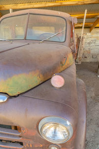 Interior of abandoned car