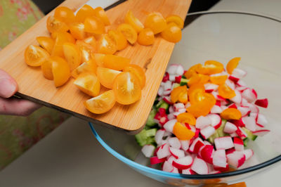 Close-up of food in bowl on table