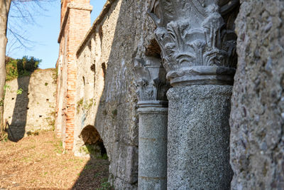 Stone wall of old building