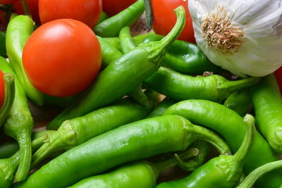 Full frame shot of chili peppers