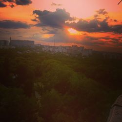Scenic view of landscape at sunset