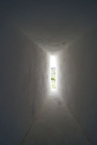 Empty narrow walkway