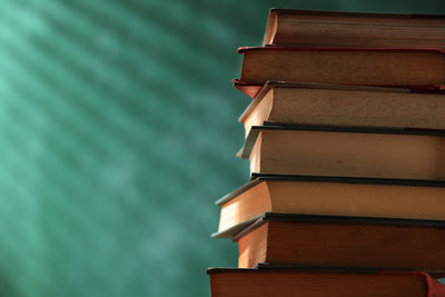 Close-up stack of books