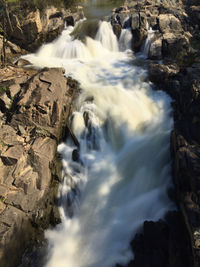 Scenic view of waterfall