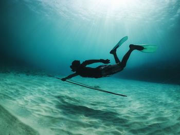 Man snorkeling in sea