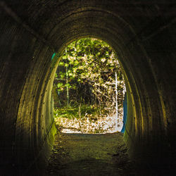 View of empty tunnel