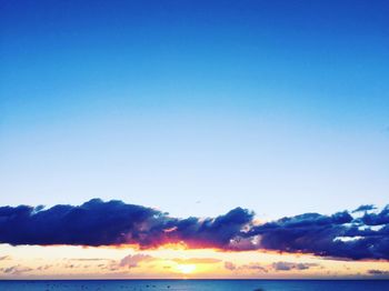 Scenic view of landscape against clear blue sky