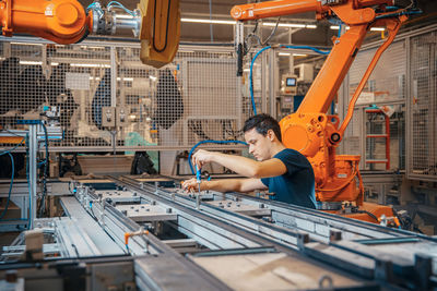 Woman working in factory