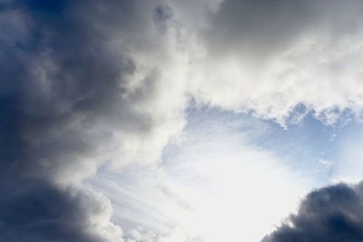 Low angle view of clouds in sky