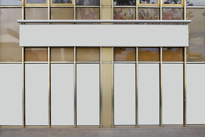 Closed glass window of building