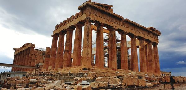 Exterior of temple against sky